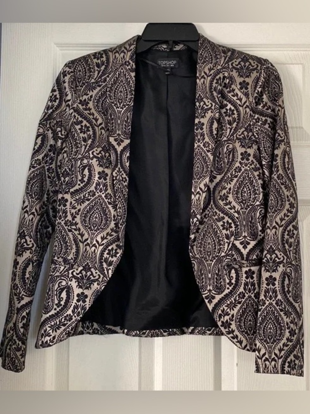 Topshop Paisley Brocade Blazer